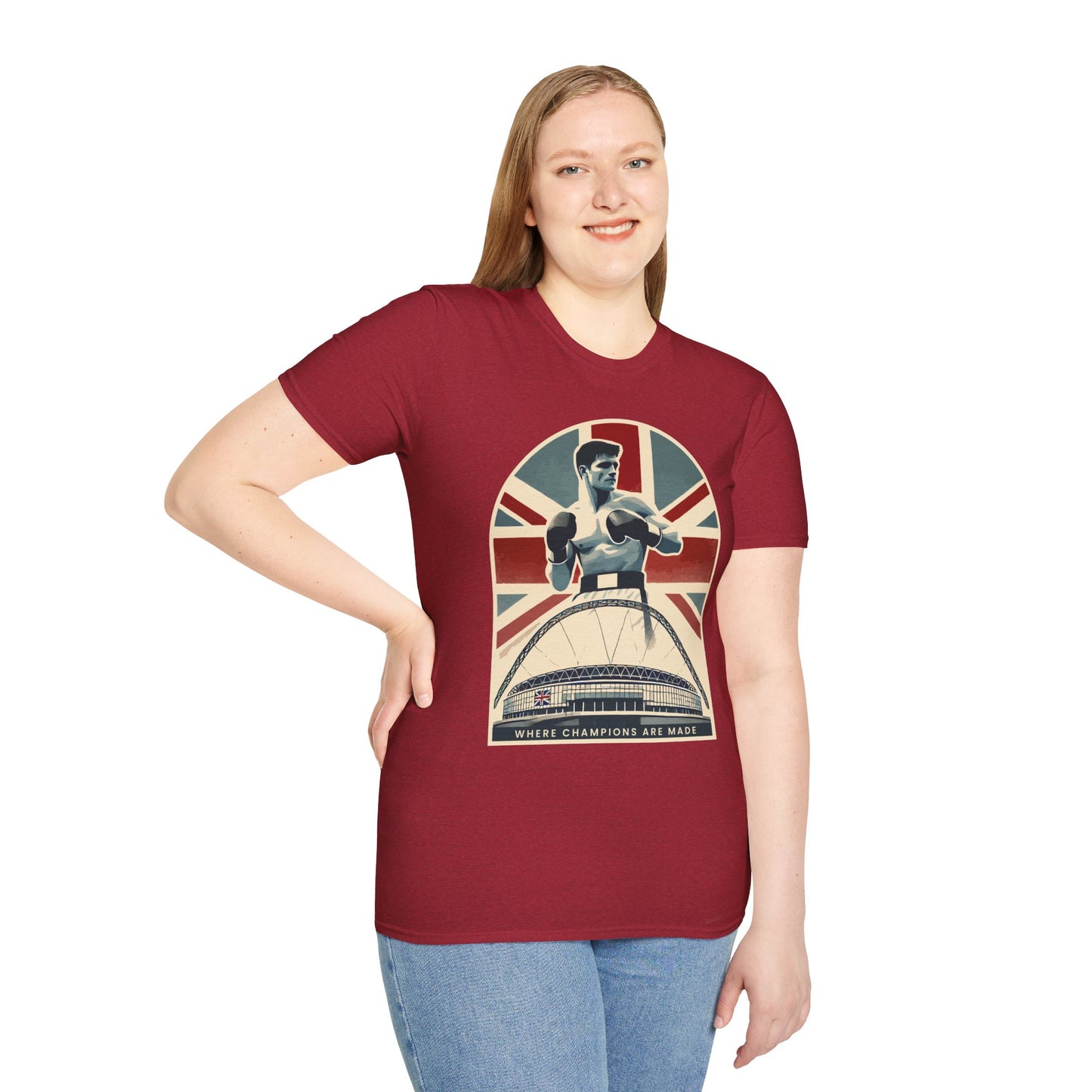Where Champions Are Made UK Boxing T-Shirt – Wembley Stadium and British Pride