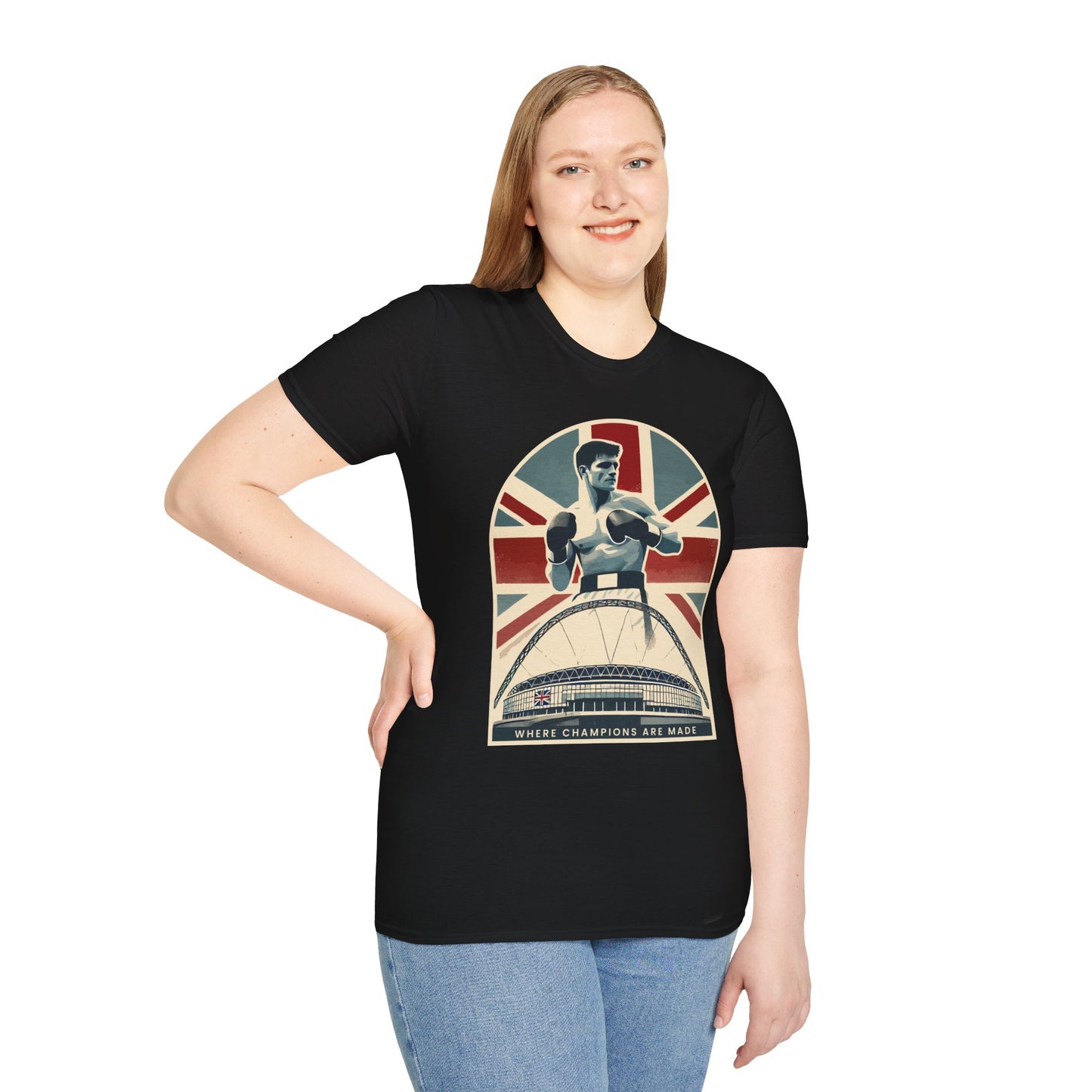 Where Champions Are Made UK Boxing T-Shirt – Wembley Stadium and British Pride