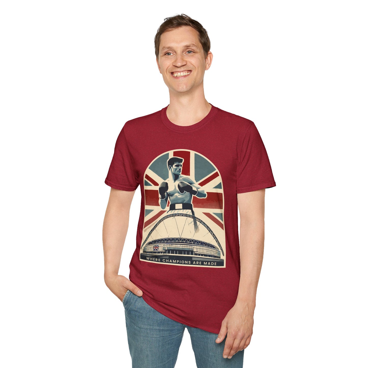 Where Champions Are Made UK Boxing T-Shirt – Wembley Stadium and British Pride