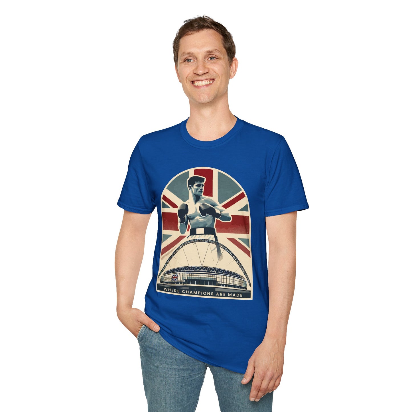 Where Champions Are Made UK Boxing T-Shirt – Wembley Stadium and British Pride