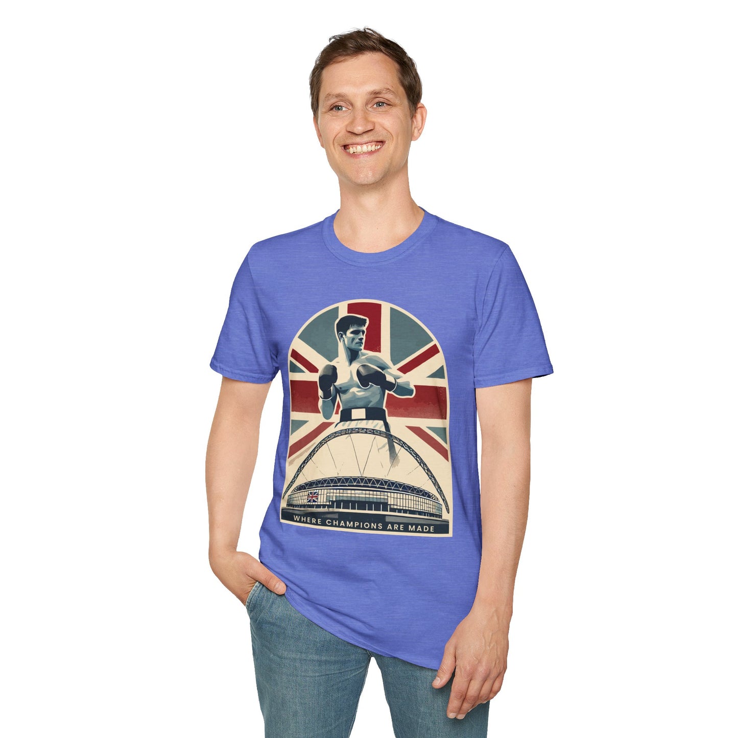 Where Champions Are Made UK Boxing T-Shirt – Wembley Stadium and British Pride