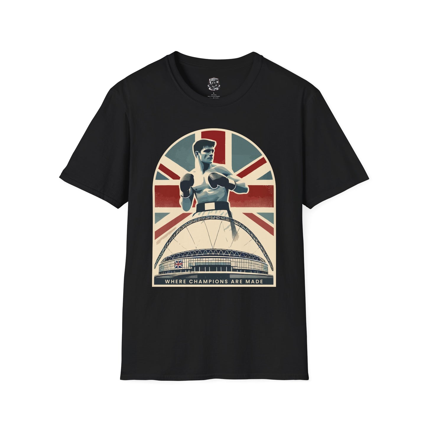 Where Champions Are Made UK Boxing T-Shirt – Wembley Stadium and British Pride