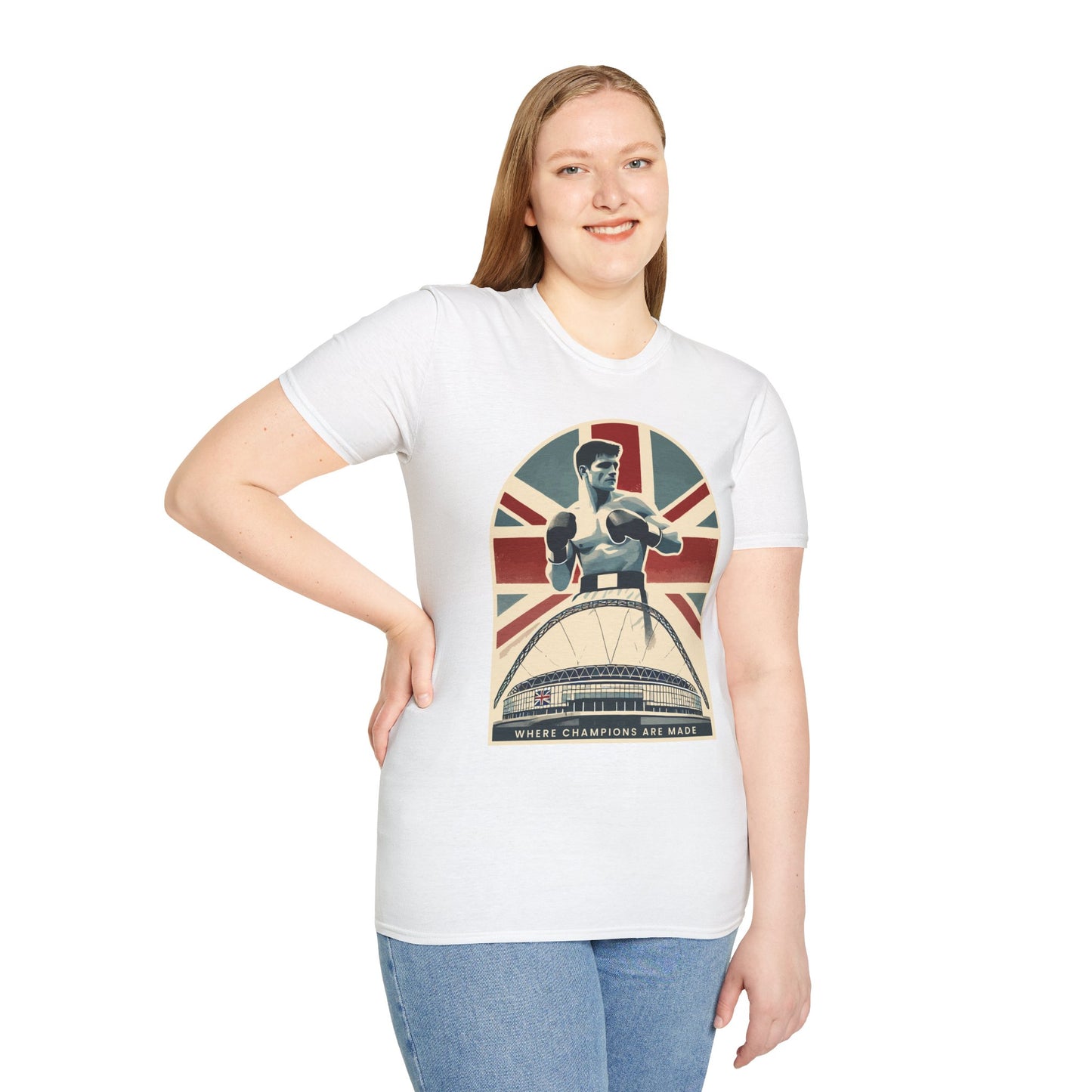 Where Champions Are Made UK Boxing T-Shirt – Wembley Stadium and British Pride